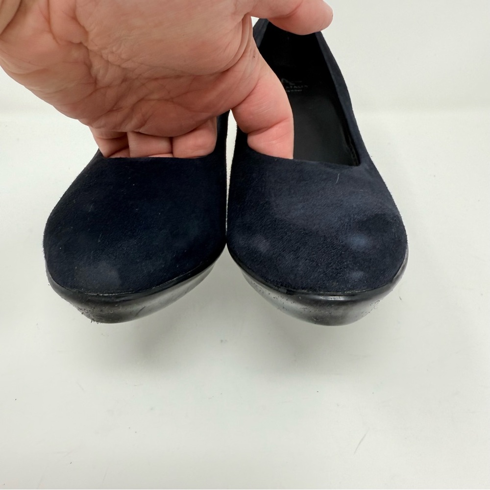 New Aquatalia Raysa Suede Stiletto Platform Pump Blue Sz 7 - Picture 12 of 16